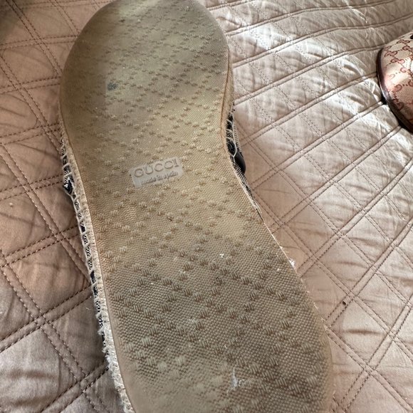 Gucci Blue and Cream Espadrille Sandals - Picture 3 of 4